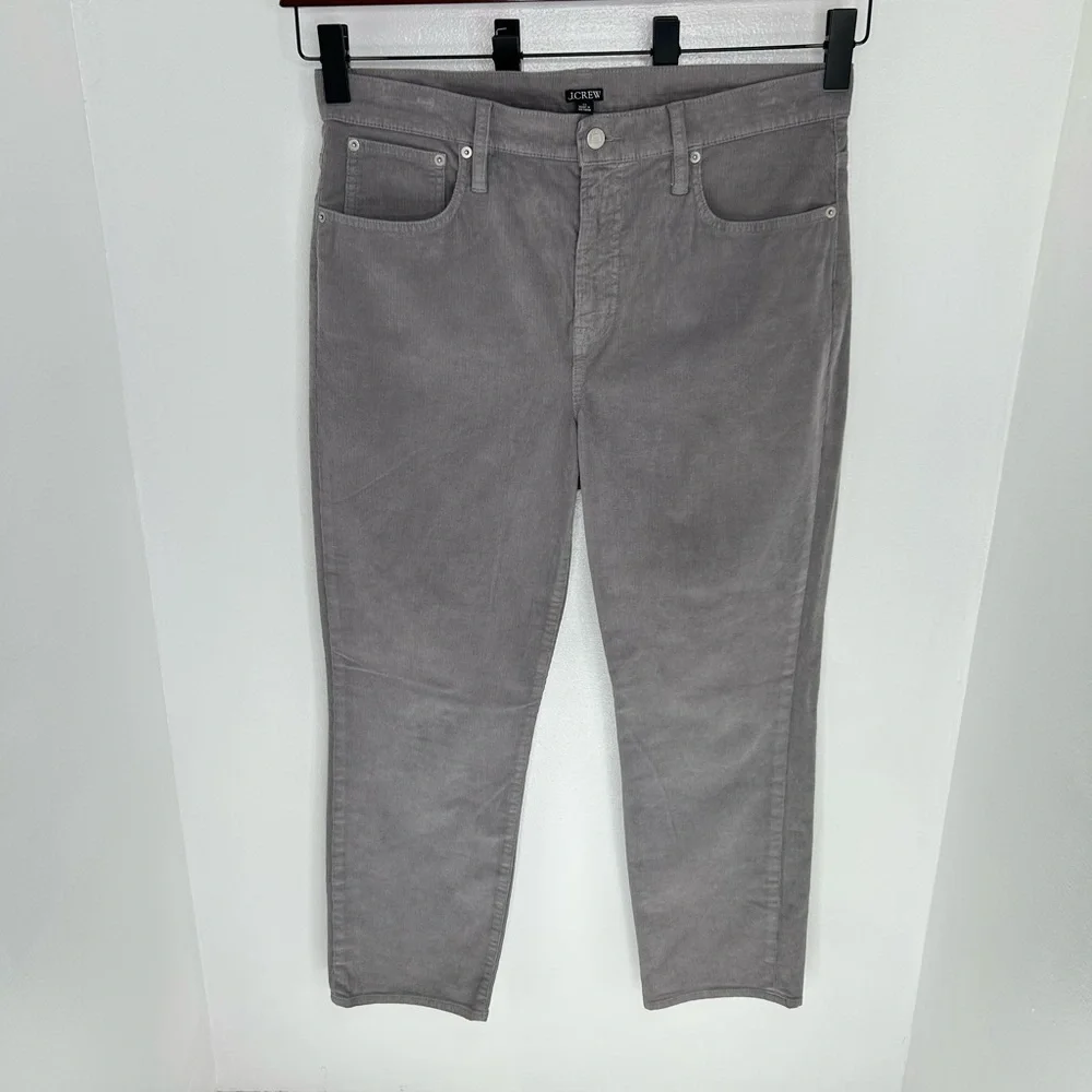 J. Crew Corduroy Pants Size 32 Gray Stretch 5-Pocket Re-Imagined‎ Office 35x28